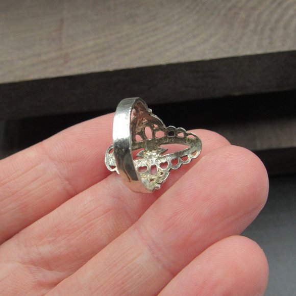 Size 6 Sterling Silver Cutout Style Rustic Band - Picture 4 of 7